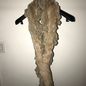 Rabbit fur scarf